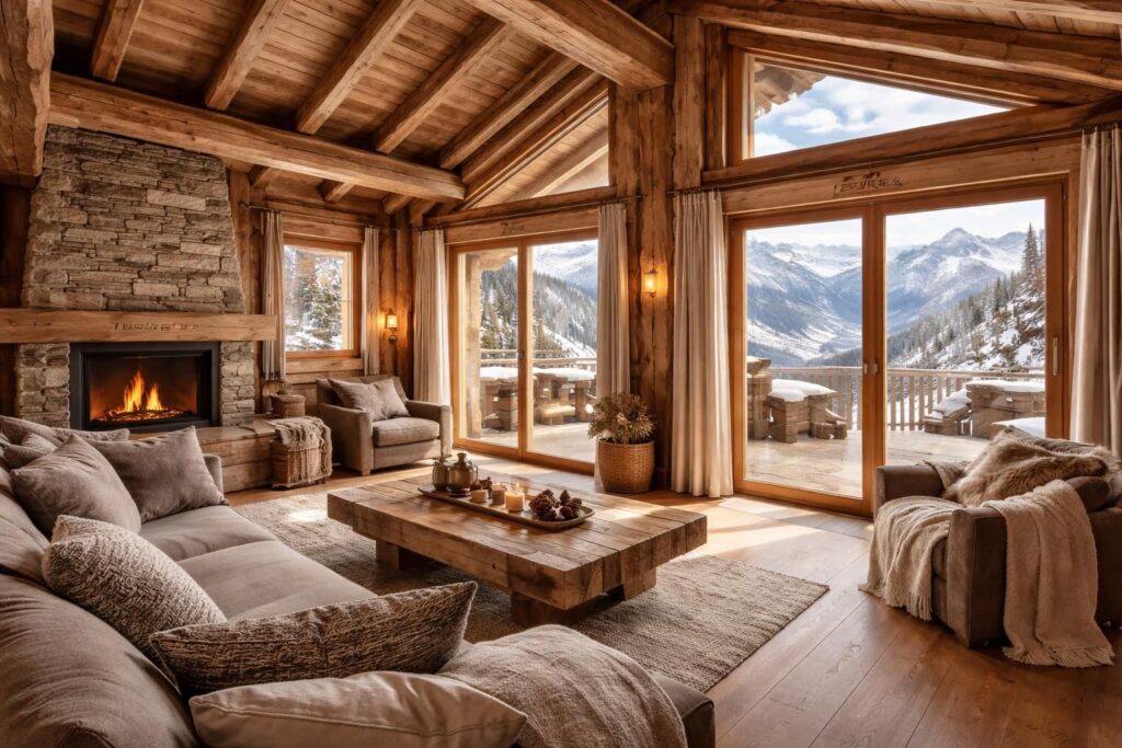 Aménager un chalet de ski à Serre-Chevalier avec des menuiseries bois Lapeyre