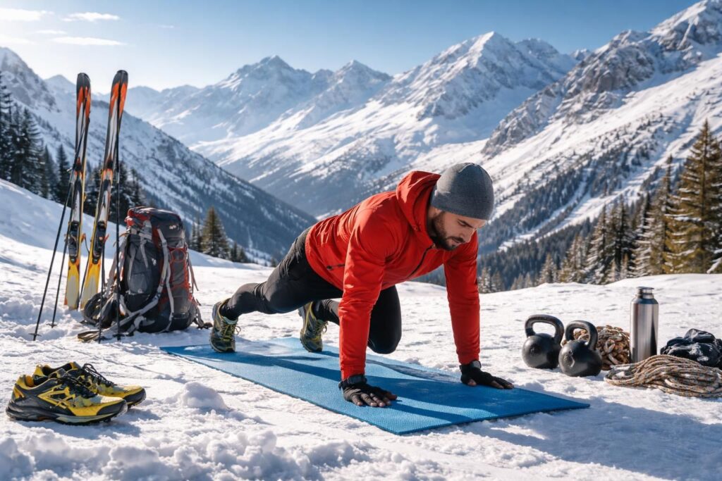 Préparation fitness en montagne à Serre Chevalier avec ski, raquettes et trail d&rsquo;altitude